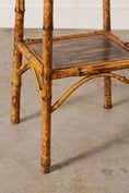 Load image into Gallery viewer, 19th Century Two-Tier Bamboo Table With Fish Decoupage
