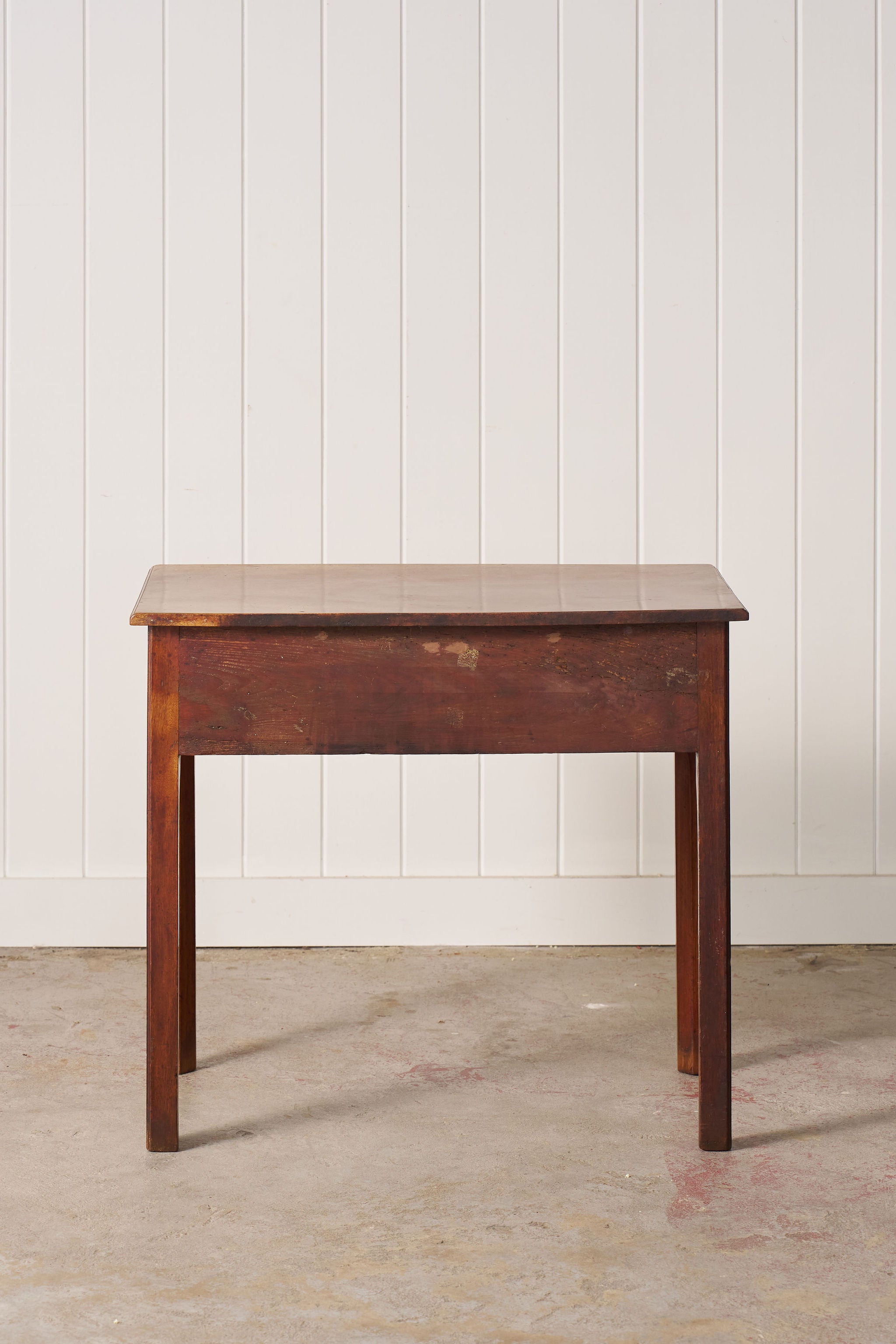 Georgian Mahogany Single Drawer Side Table with Swan Pulls