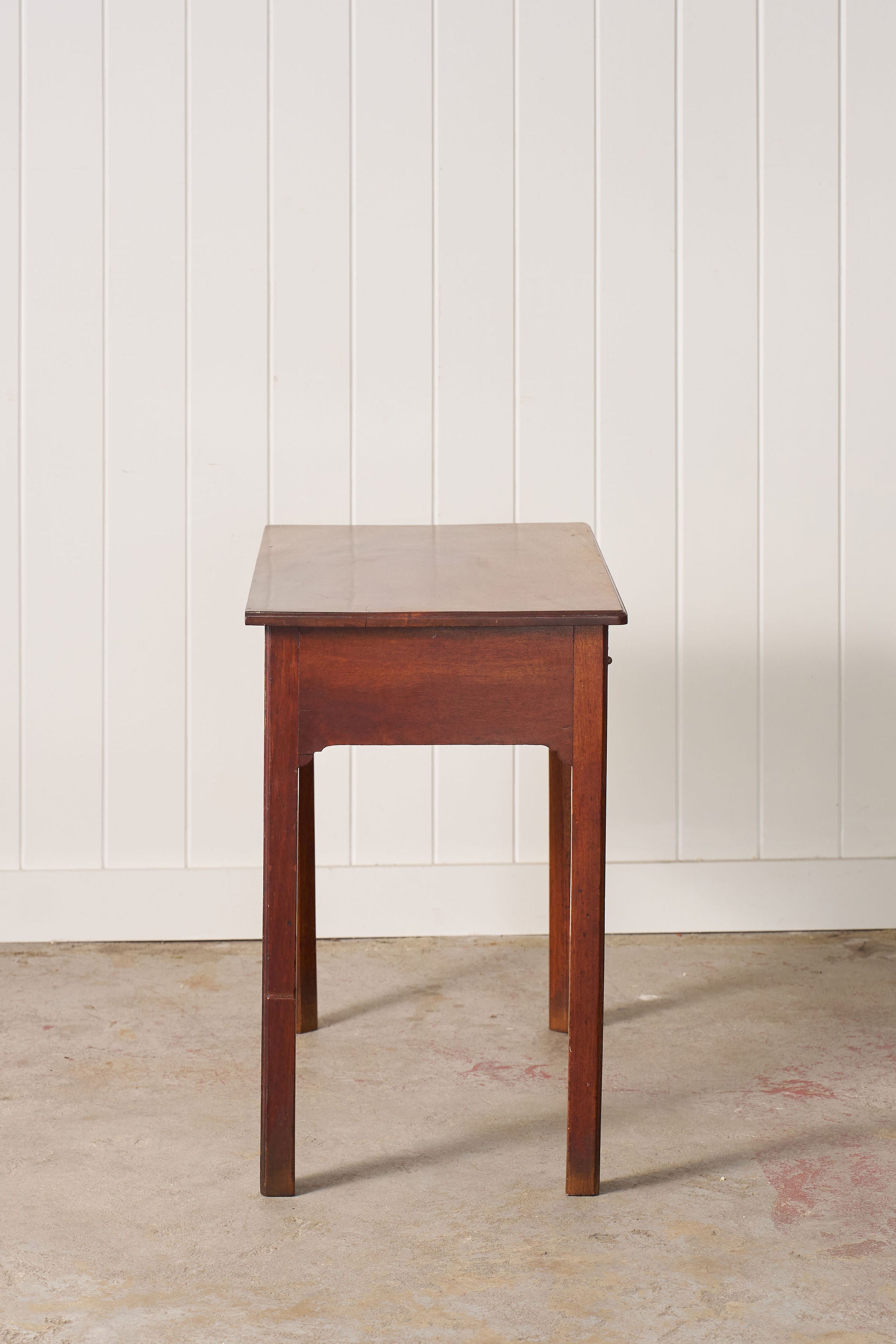 Georgian Mahogany Single Drawer Side Table with Swan Pulls
