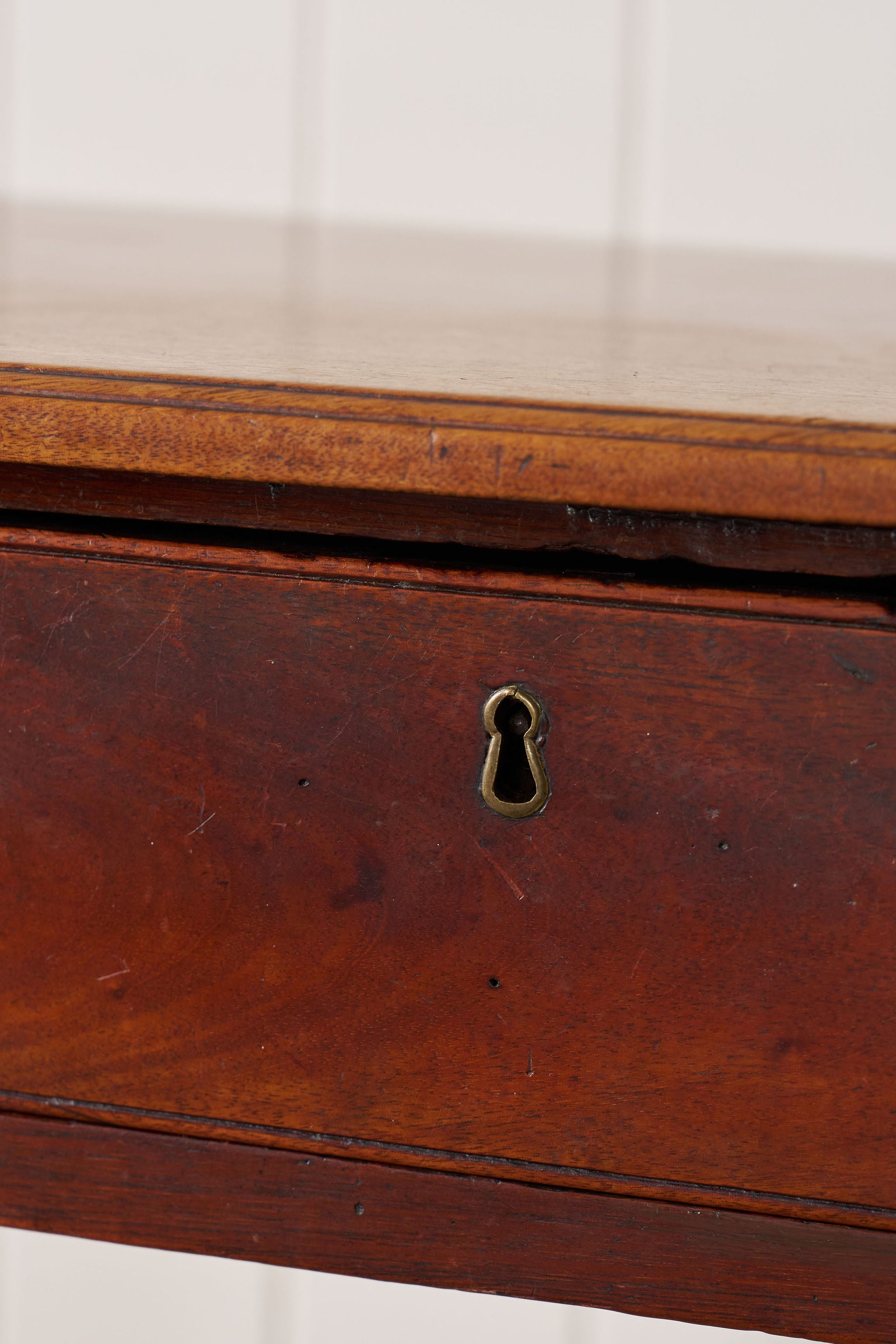 Georgian Mahogany Single Drawer Side Table with Swan Pulls