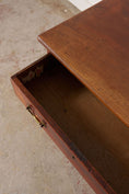 Load image into Gallery viewer, Georgian Mahogany Single Drawer Side Table with Swan Pulls
