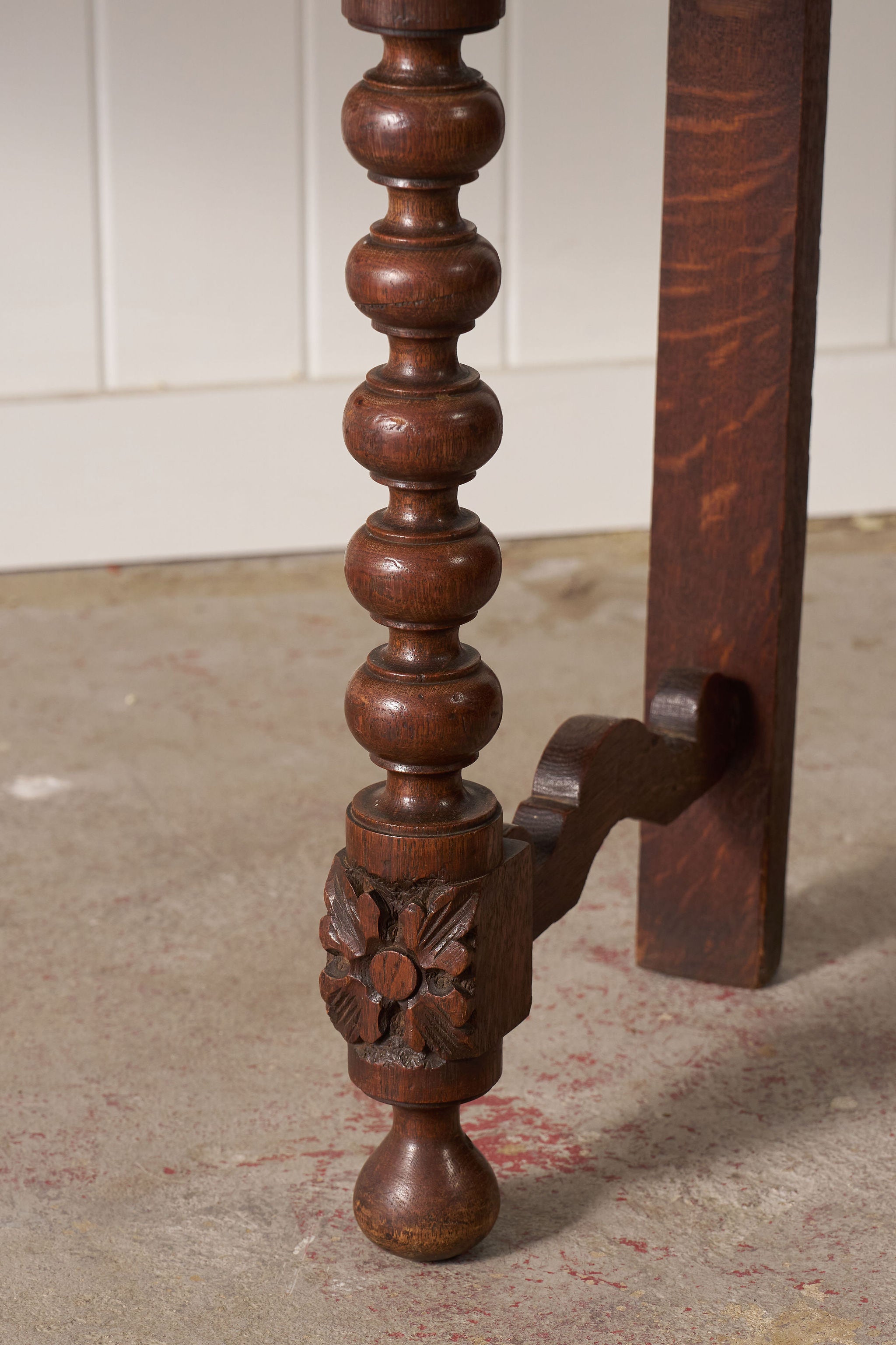 19th Century English Victorian Carved Oak Console