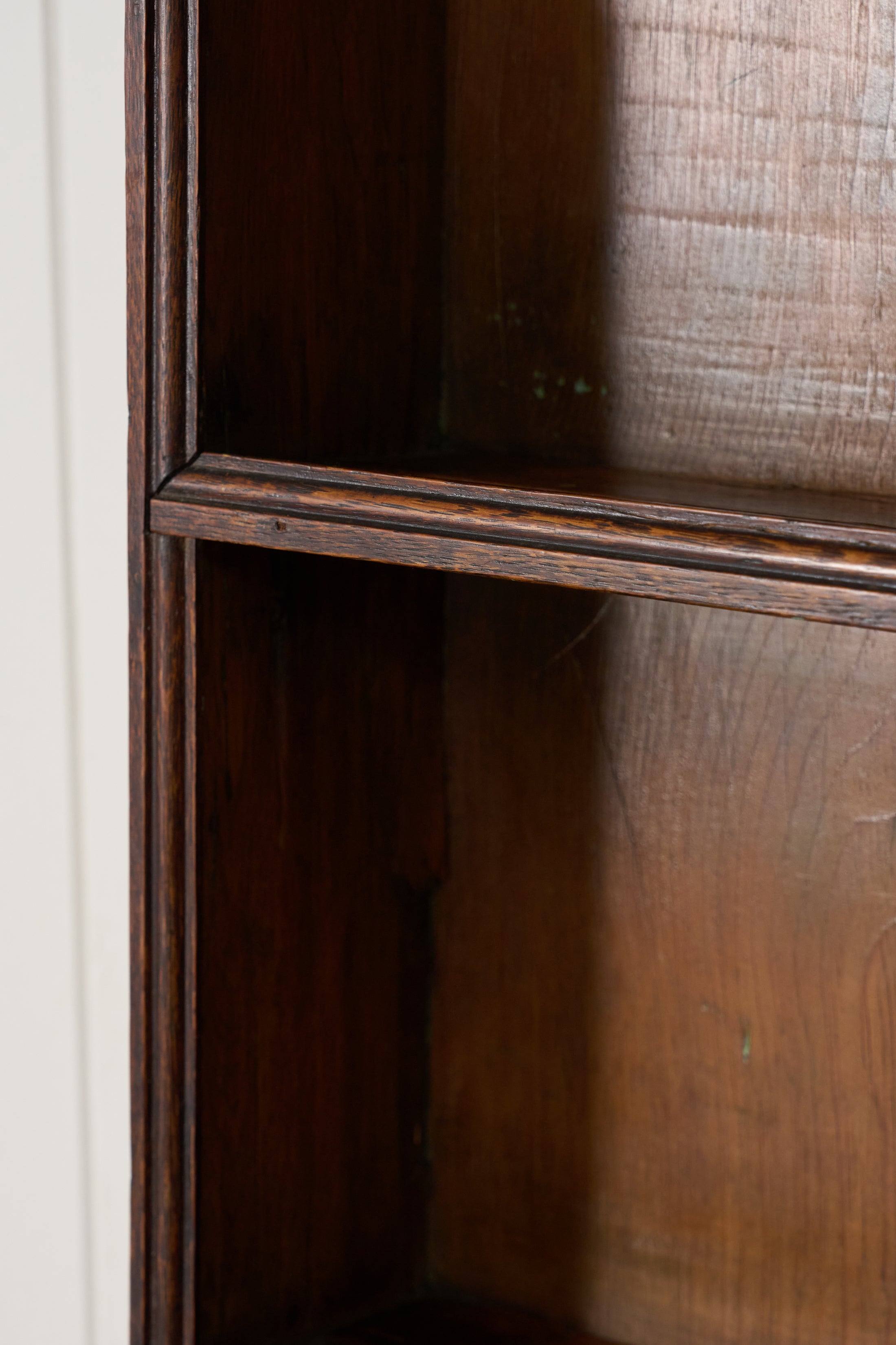 18th Century Oak Buffet + Plate Rack With Inlay Keyholes