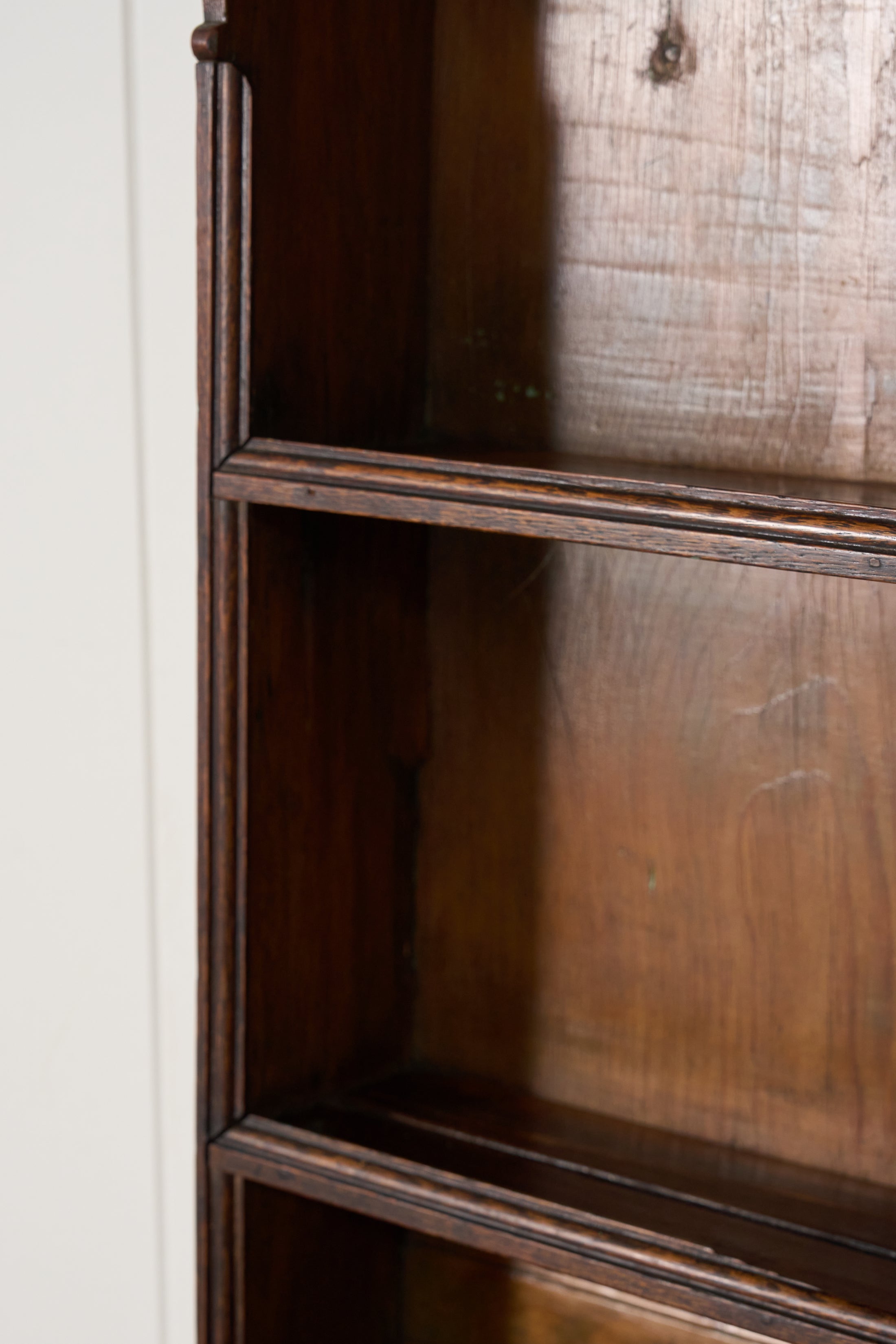 18th Century Oak Buffet + Plate Rack With Inlay Keyholes