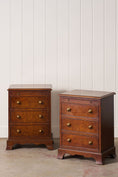 Load image into Gallery viewer, PAIR Of Georgian Style Burl Bedside Chests
