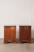 Load image into Gallery viewer, PAIR Of Georgian Style Burl Bedside Chests
