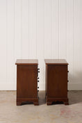 Load image into Gallery viewer, PAIR Of Georgian Style Burl Bedside Chests
