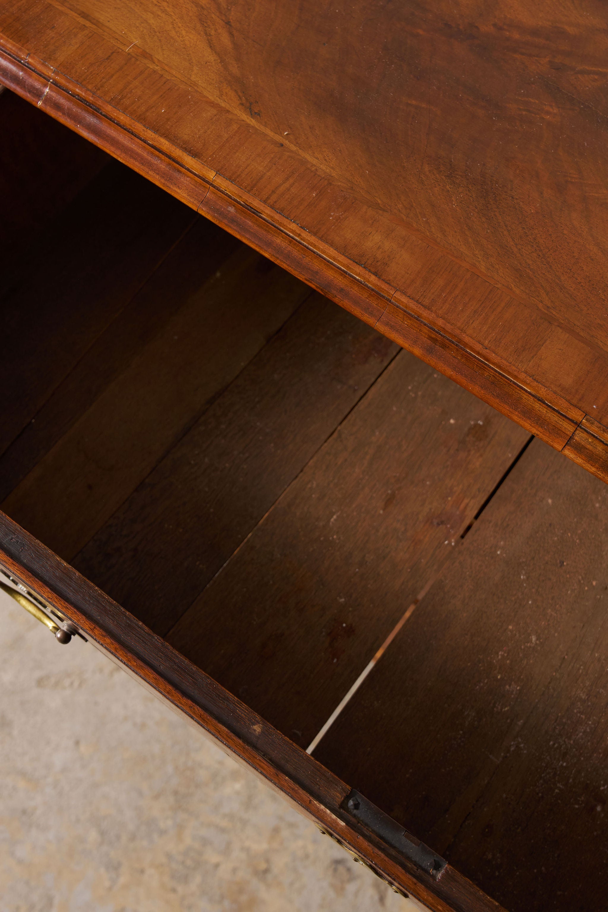 19th Century Walnut Crossbanded 3-Drawer Chest