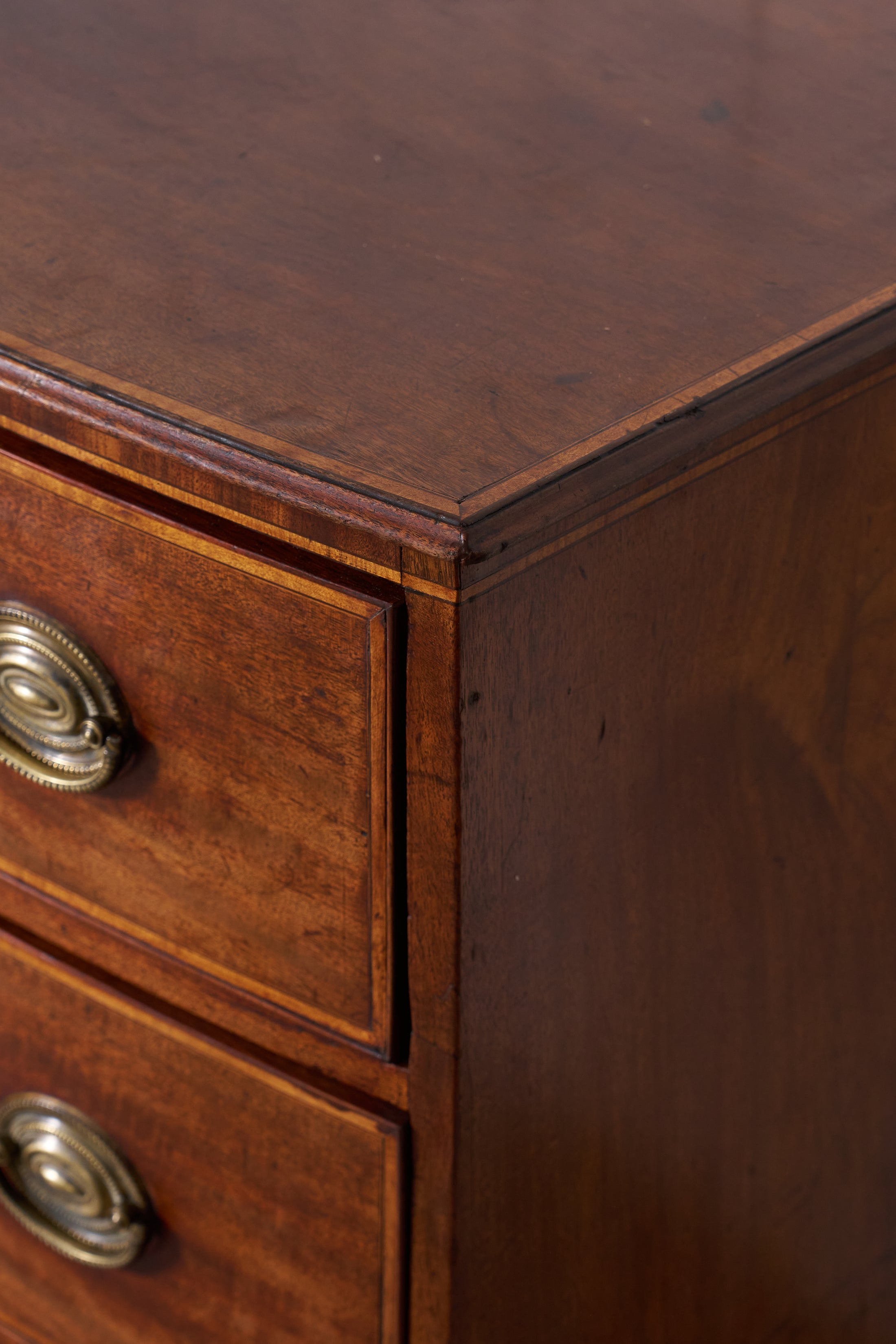 Early 19th Century Mahogany Inlaid Bowfront Chest