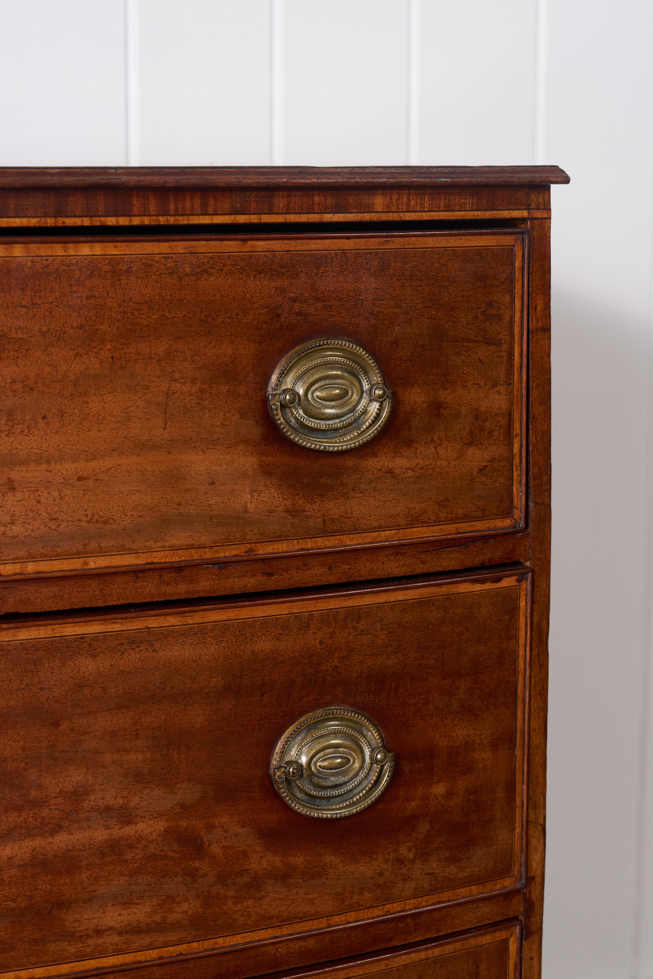 Early 19th Century Mahogany Inlaid Bowfront Chest