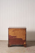 Load image into Gallery viewer, Mahogany Small Four Height Chest (Original Brass Swan Handles)
