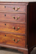 Load image into Gallery viewer, Mahogany Small Four Height Chest (Original Brass Swan Handles)
