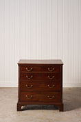 Load image into Gallery viewer, Mahogany Small Four Height Chest (Original Brass Swan Handles)
