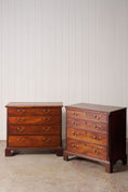 Load image into Gallery viewer, Mahogany Small Four Height Chest (Original Brass Swan Handles)
