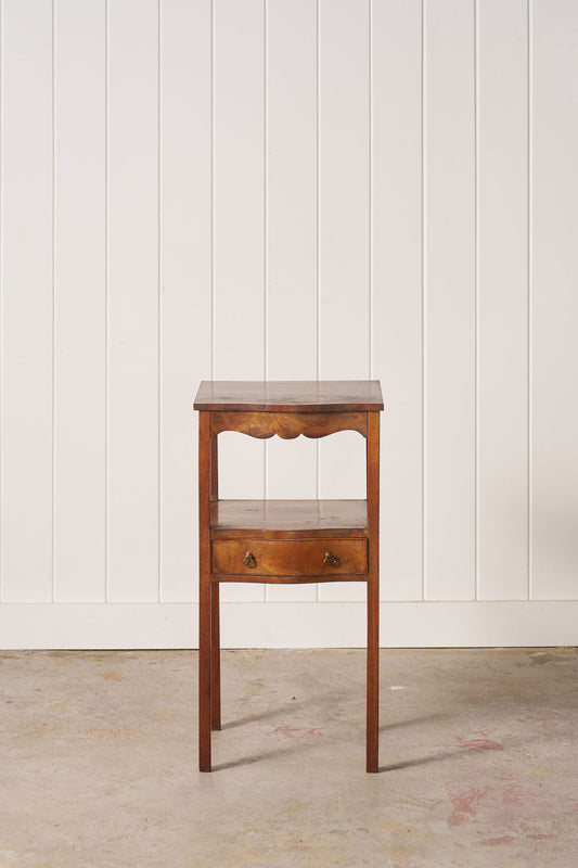 Antique Mahogany Side Table  With Drawer