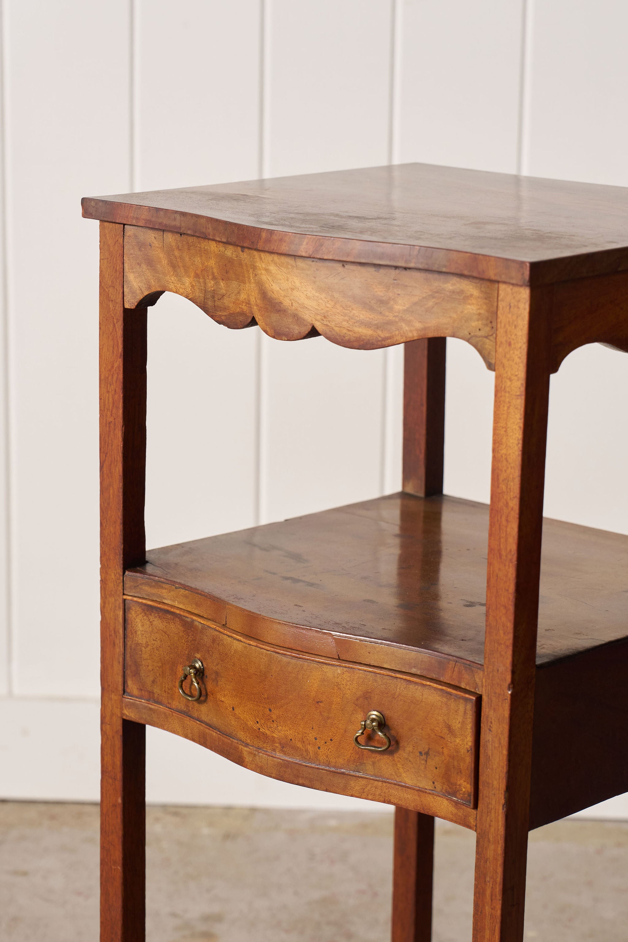 Antique Mahogany Side Table  With Drawer