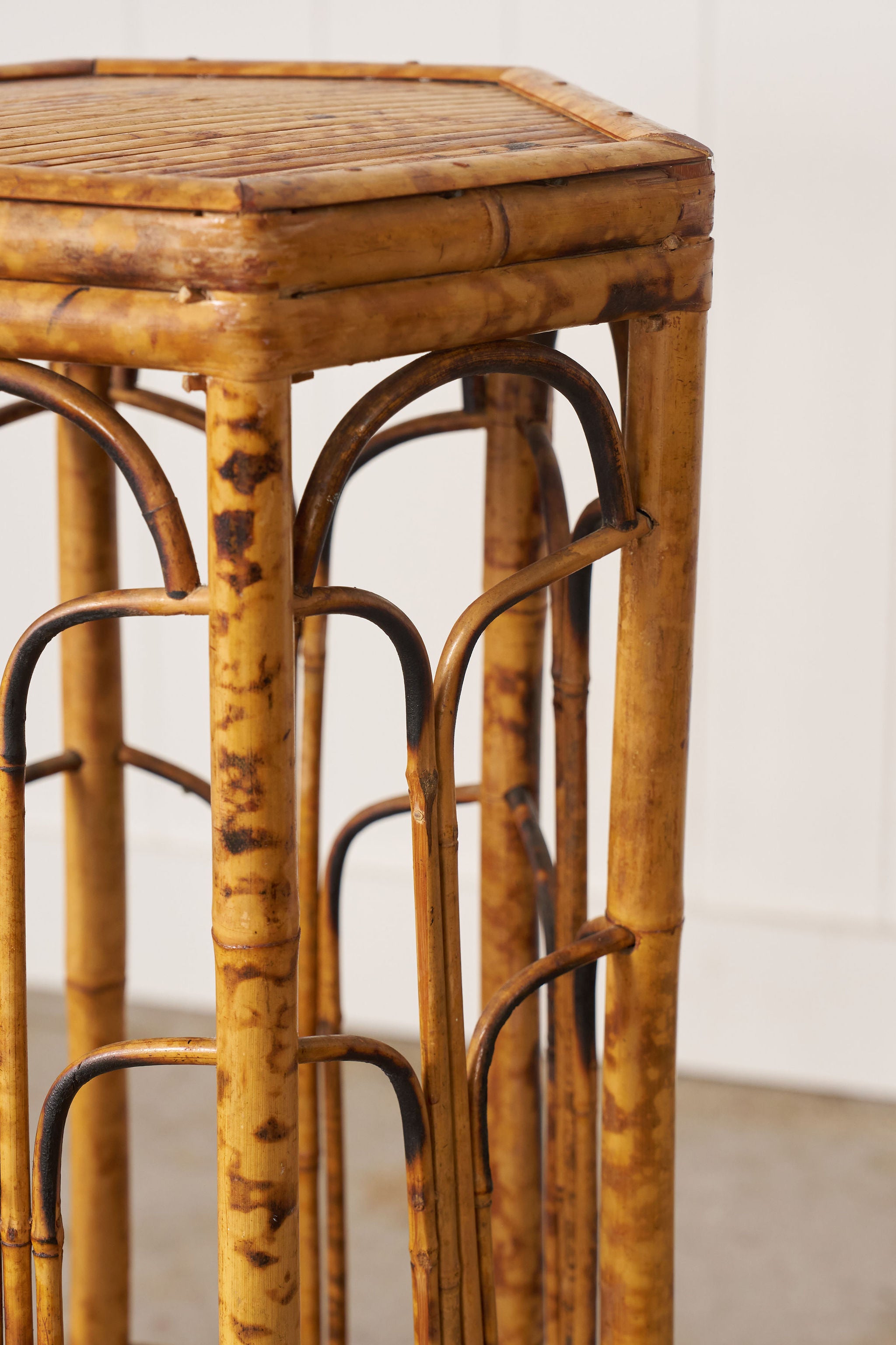 19th Century English Colonial Bamboo Plant Stand