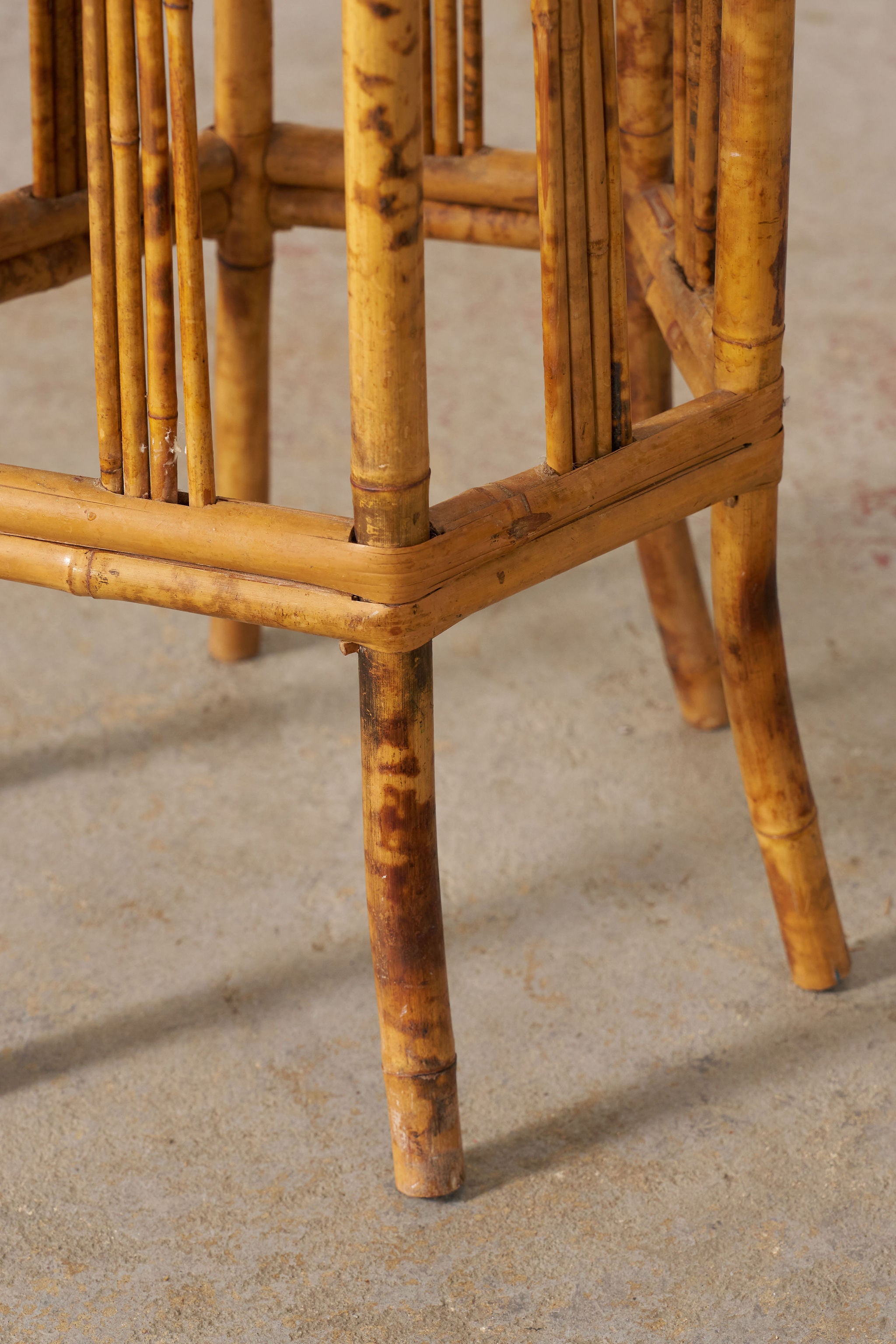 19th Century English Colonial Bamboo Plant Stand
