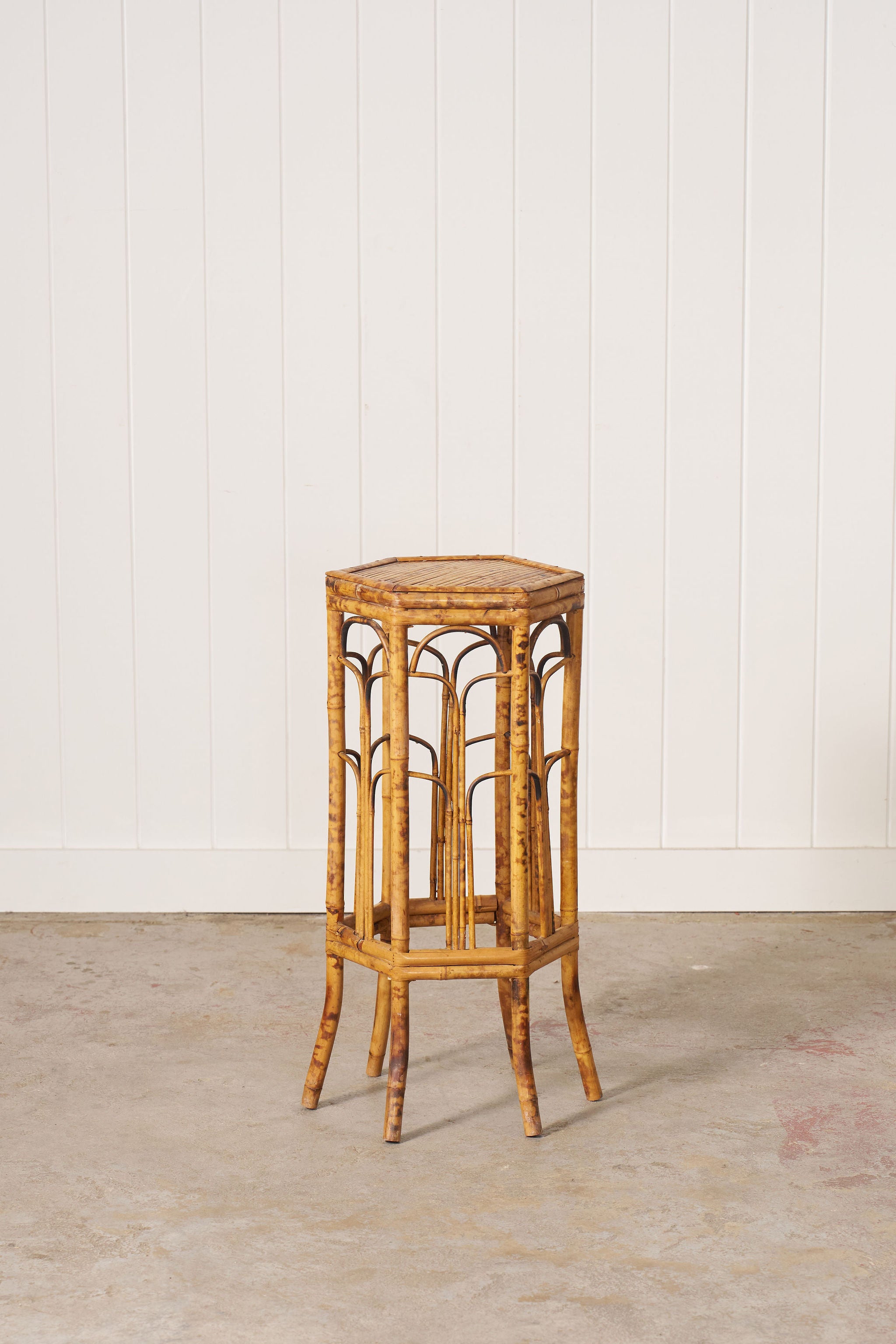 19th Century English Colonial Bamboo Plant Stand