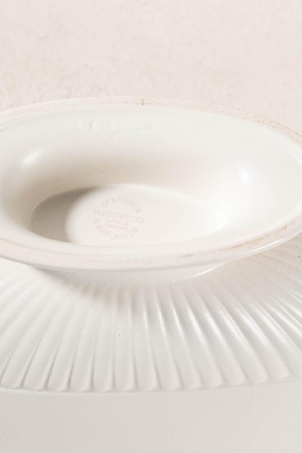 Wedgwood Cream Fluted Mantel Vase