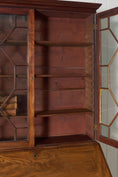 Load image into Gallery viewer, Early 19th Century Astral Glazed Burl Mahogany Bureau Bookcase
