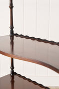 Load image into Gallery viewer, English Mahogany Bookshelf With Serpentine Shelves + Scalloped Back
