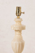 Load image into Gallery viewer, PAIR | Vintage Alabaster Table Lamps with Leaf Carving
