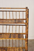 Load image into Gallery viewer, Victorian Folding Bamboo Bookcase With Brass Hinges
