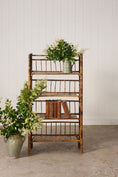 Load image into Gallery viewer, Victorian Folding Bamboo Bookcase With Brass Hinges
