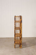 Load image into Gallery viewer, Victorian Folding Bamboo Bookcase With Brass Hinges
