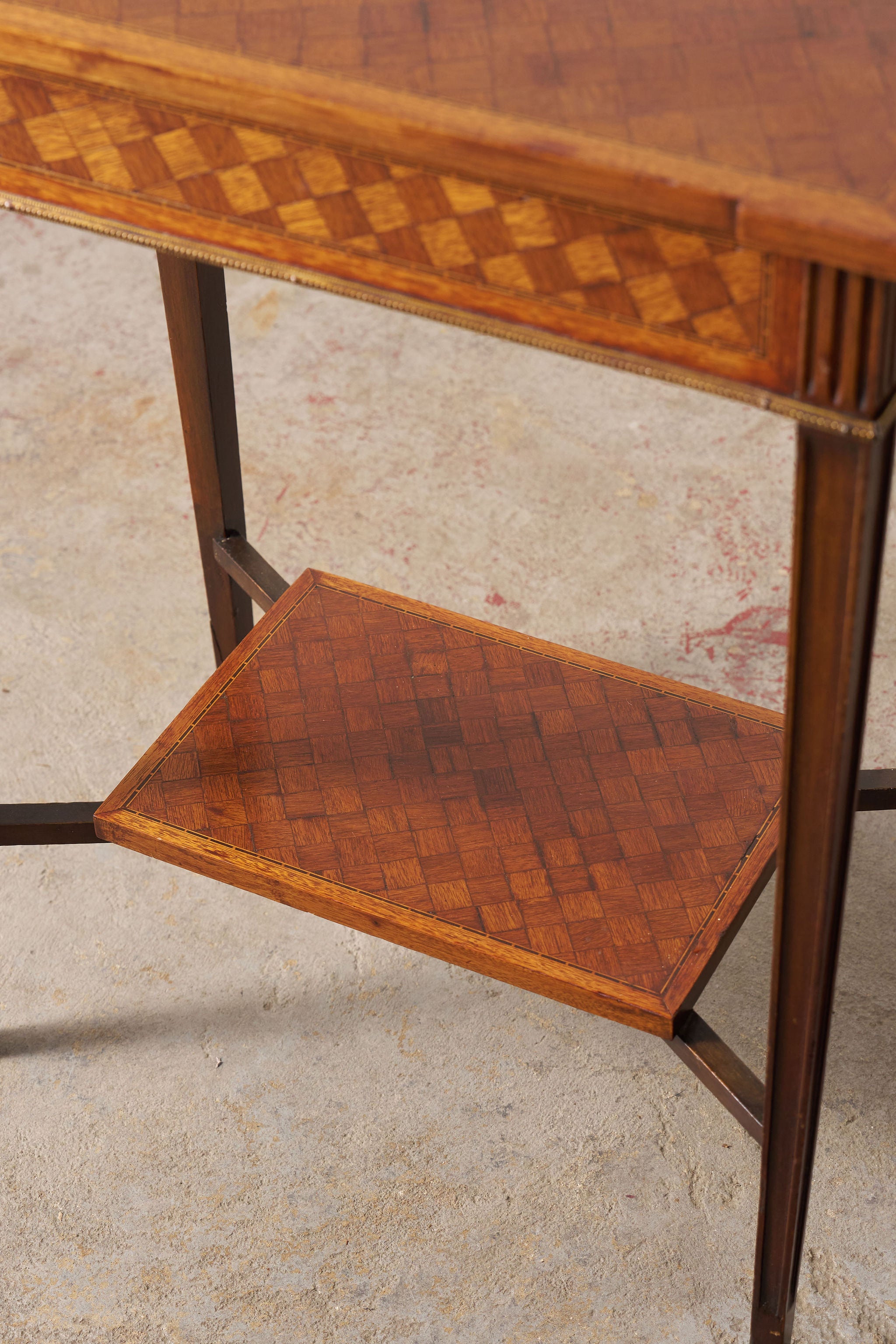19th Century French Parquetry Lamp Table