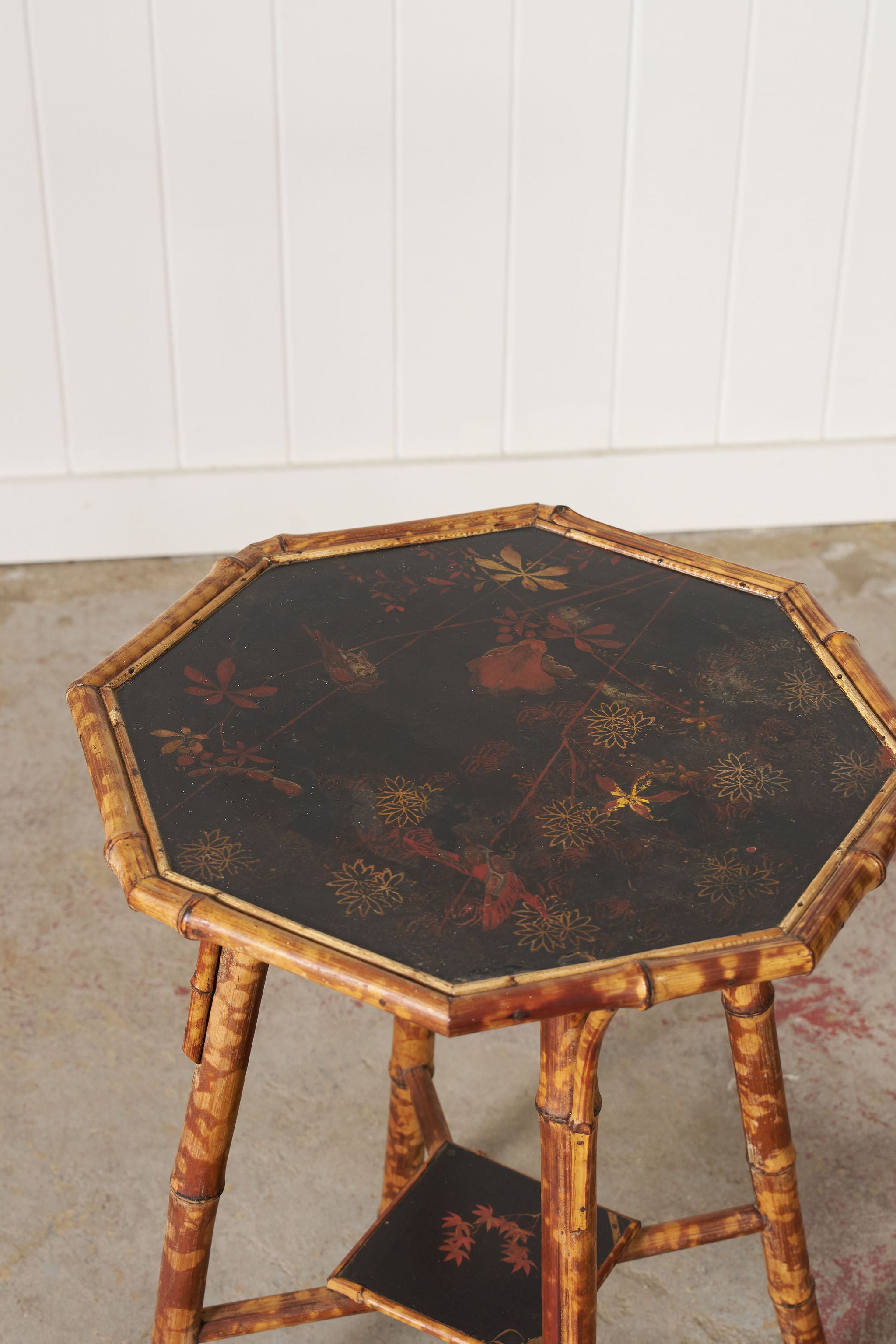 Aesthetic Movement Tiger Bamboo Occasional Table with Original Lacquer