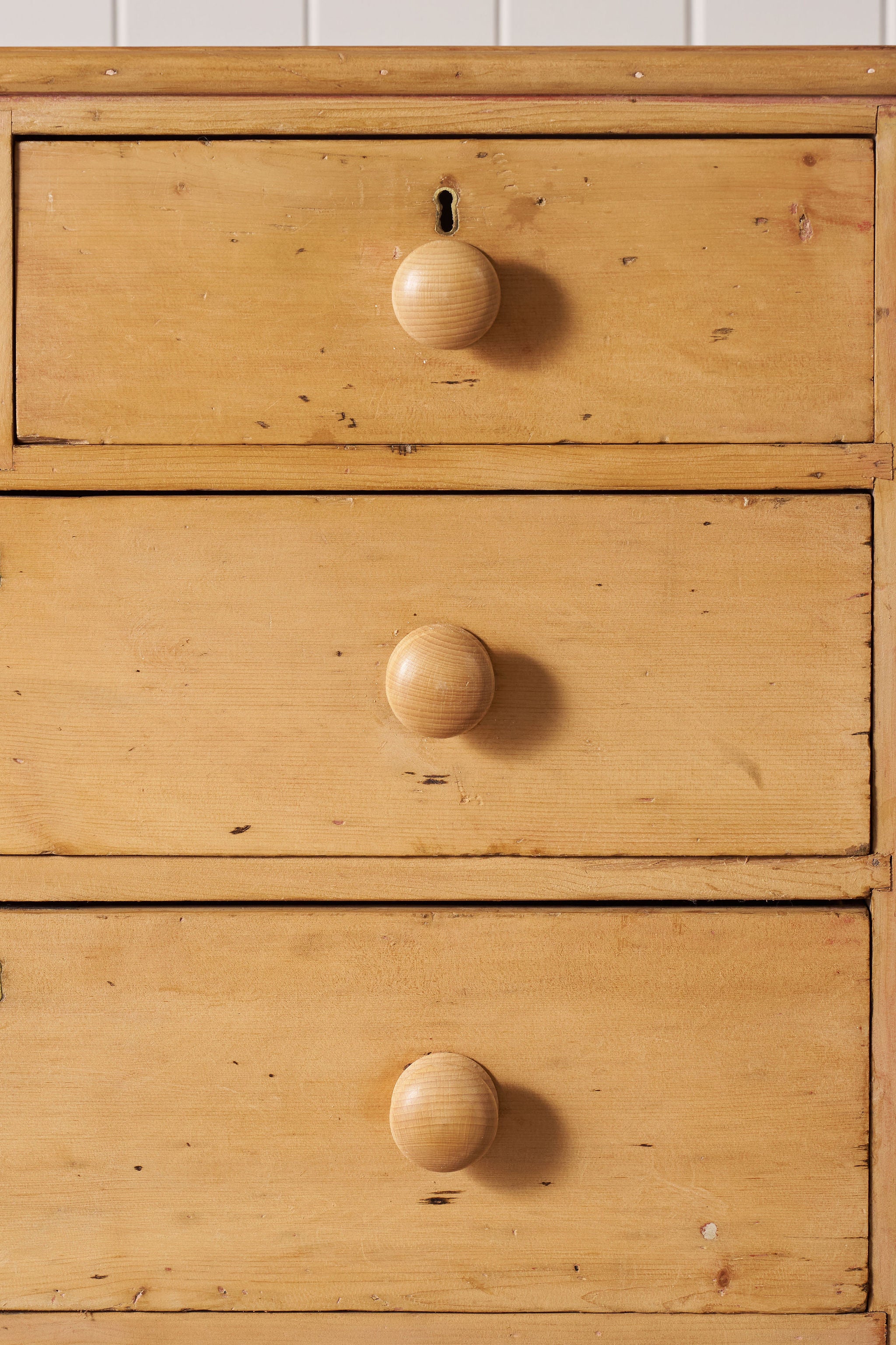 English Stripped Pine Four Drawer Chest