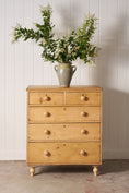 Load image into Gallery viewer, English Stripped Pine Four Drawer Chest
