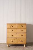 Load image into Gallery viewer, English Stripped Pine Four Drawer Chest
