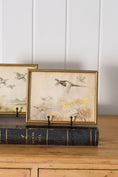 Load image into Gallery viewer, PAIR Original Watercolor Pheasants Flying (c.1920)
