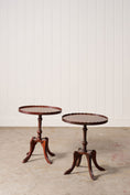 Load image into Gallery viewer, PAIR English Mahogany Side Tables with Scalloped Lip (c. 1930)
