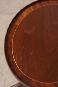 Load image into Gallery viewer, PAIR English Mahogany Side Tables with Scalloped Lip (c. 1930)

