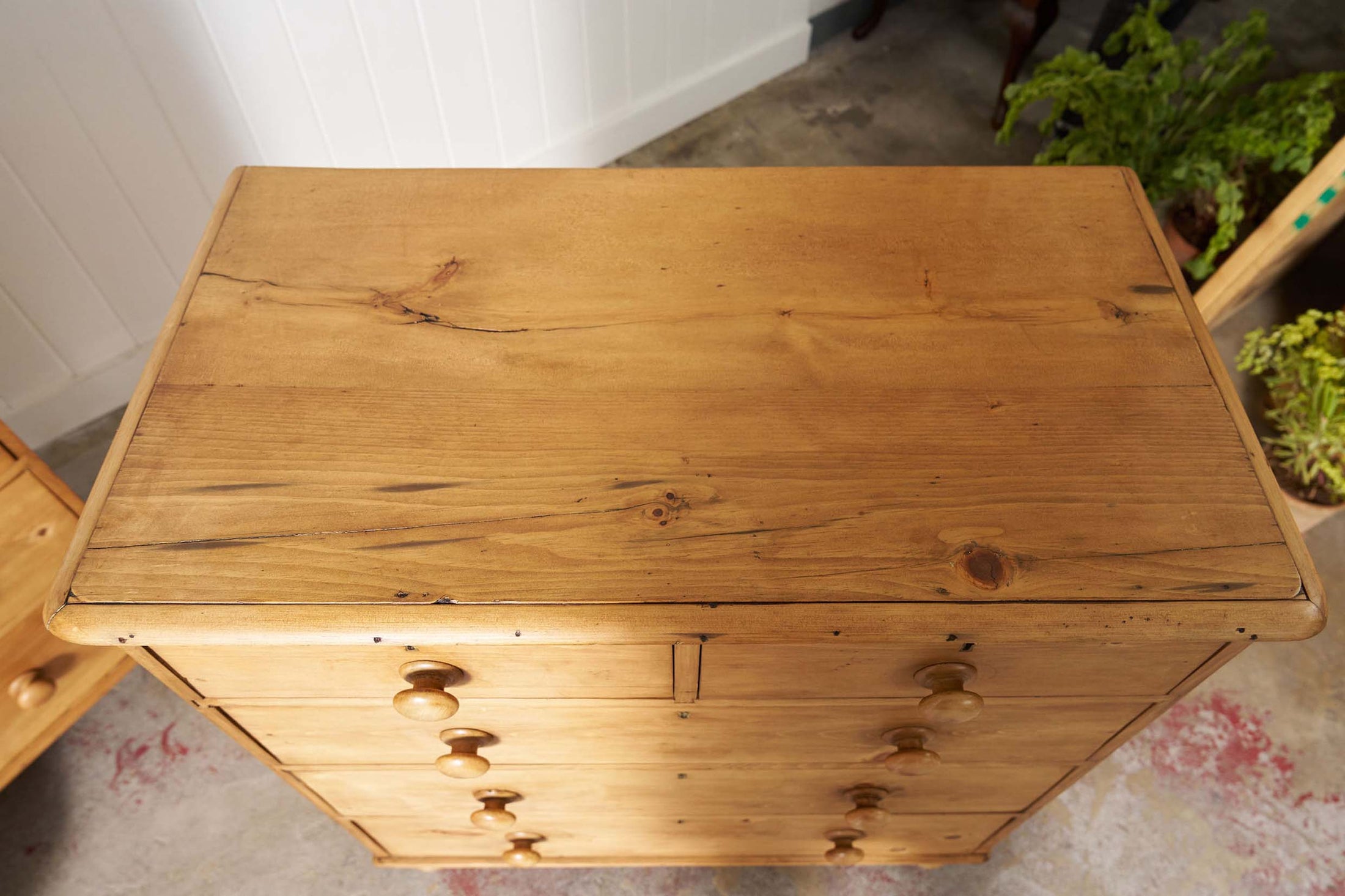 Matched PAIR 19th Century English Pine Chest of Drawers (c. 1880)