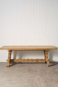 Load image into Gallery viewer, Spanish Splayed Leg Bleached Oak Dining Table (c. 1900)

