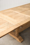 Load image into Gallery viewer, Bleached French Oak Parquetry Dining Table (c. 1900)
