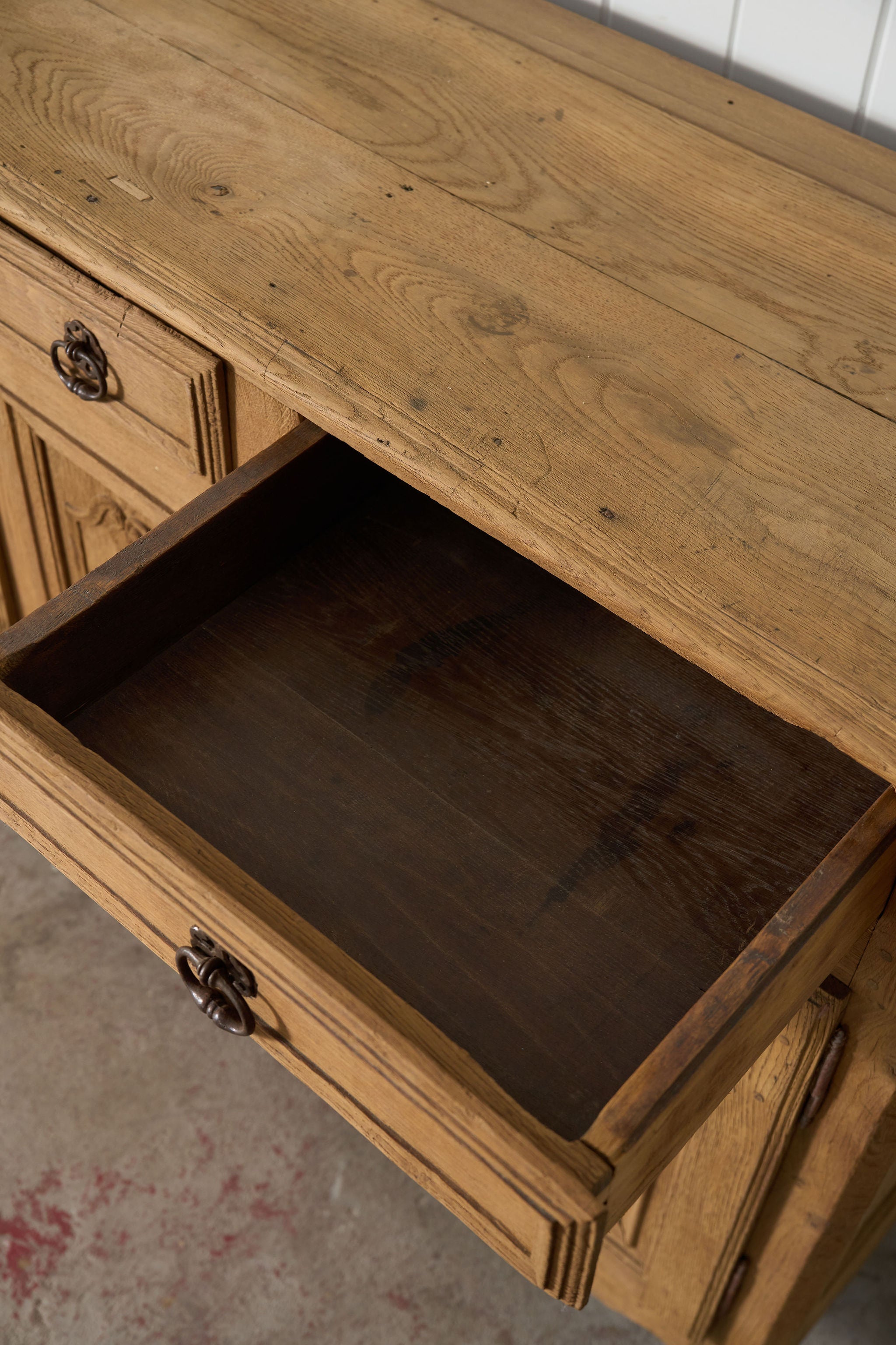 18th Century French Bleached Oak Sideboard Buffet (c. 1780)