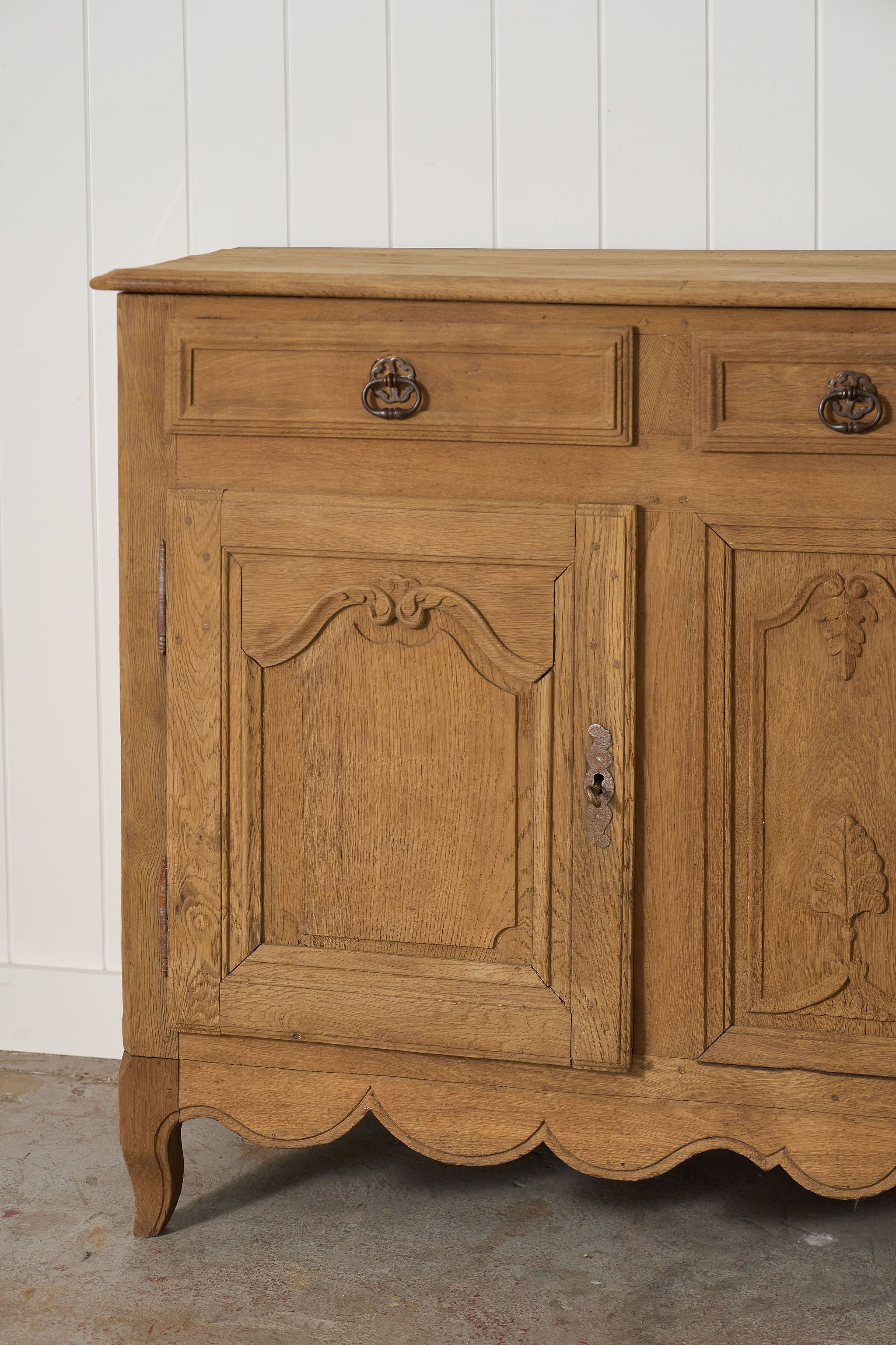 18th Century French Bleached Oak Sideboard Buffet (c. 1780)