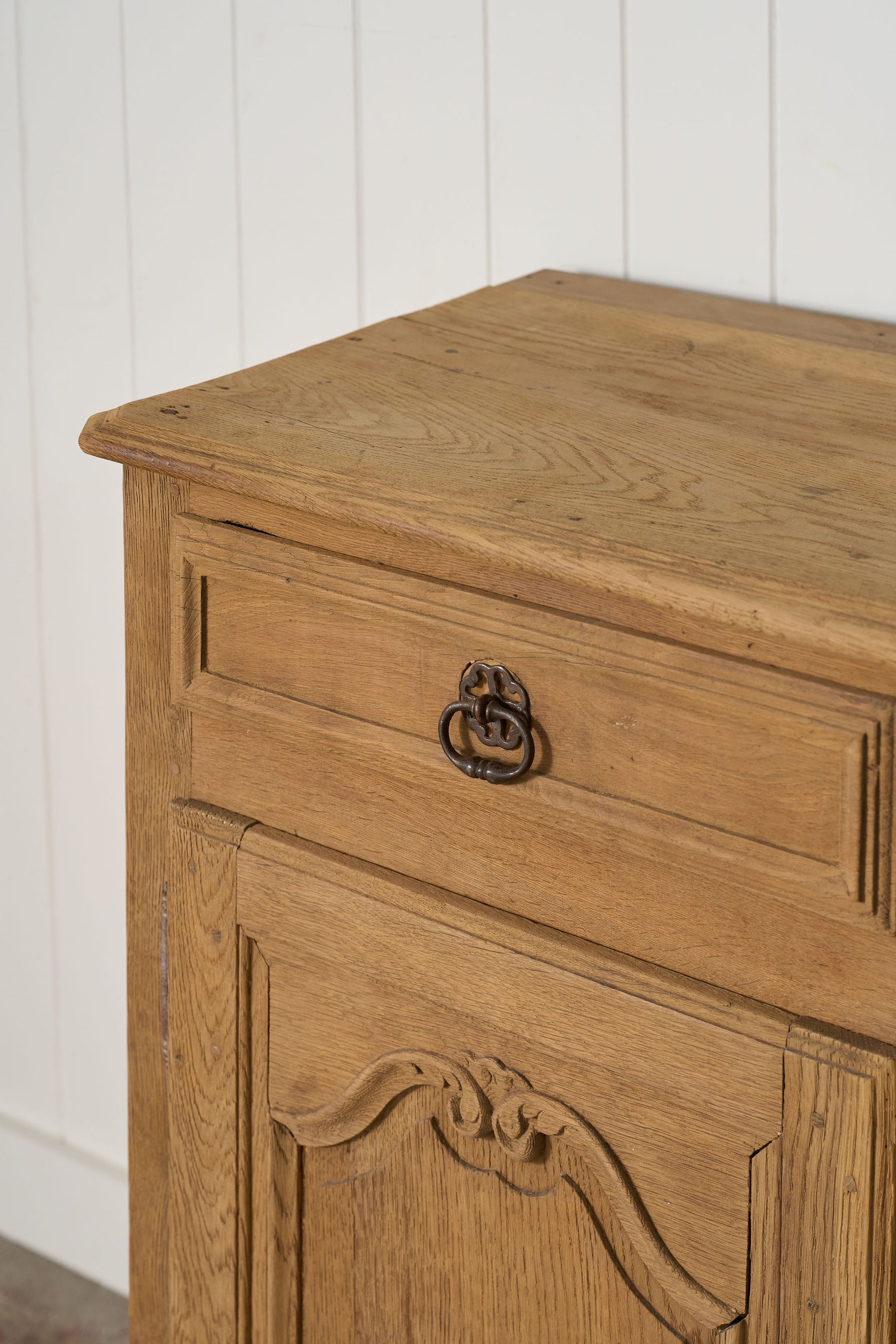 18th Century French Bleached Oak Sideboard Buffet (c. 1780)