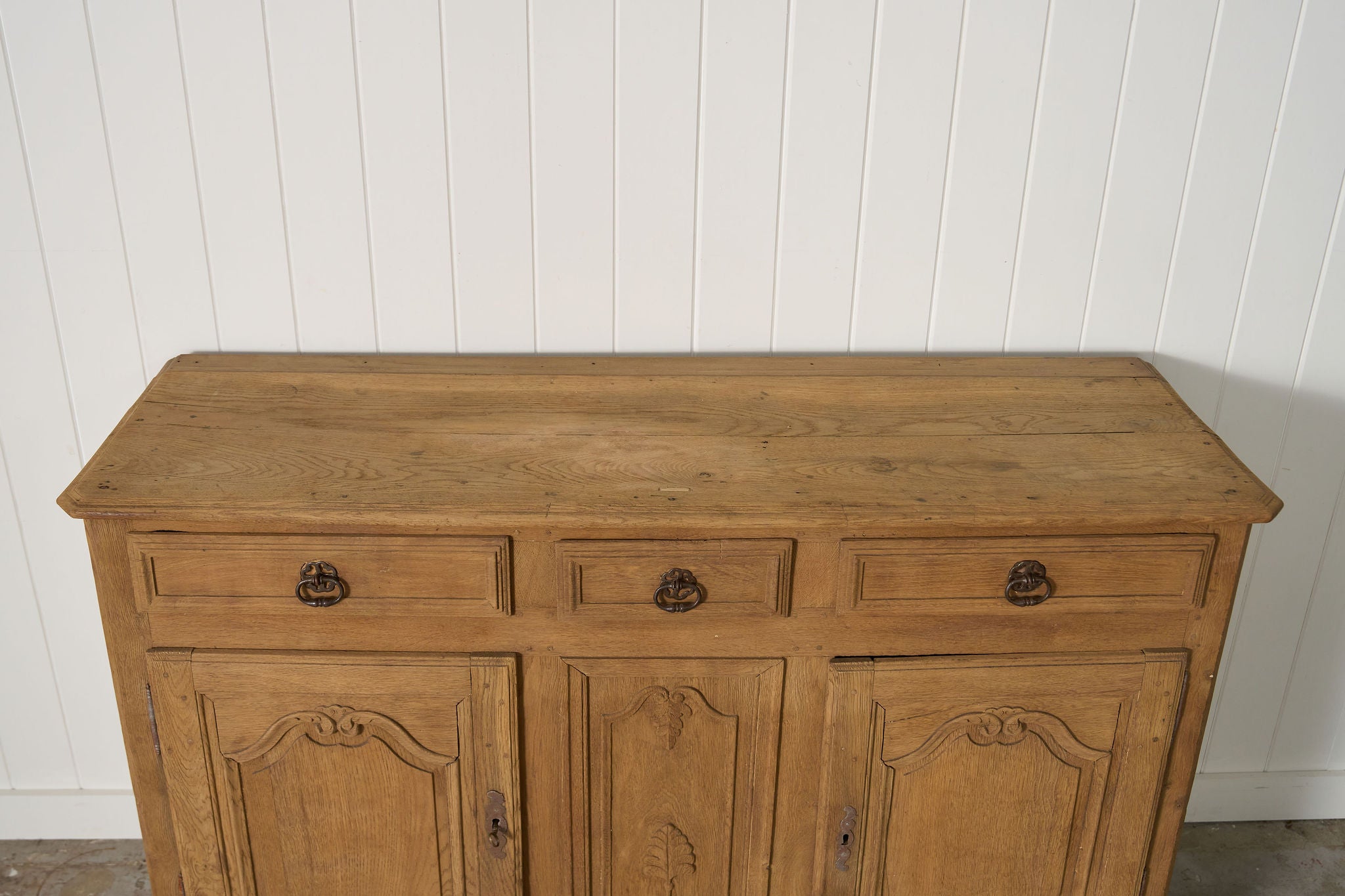 18th Century French Bleached Oak Sideboard Buffet (c. 1780)