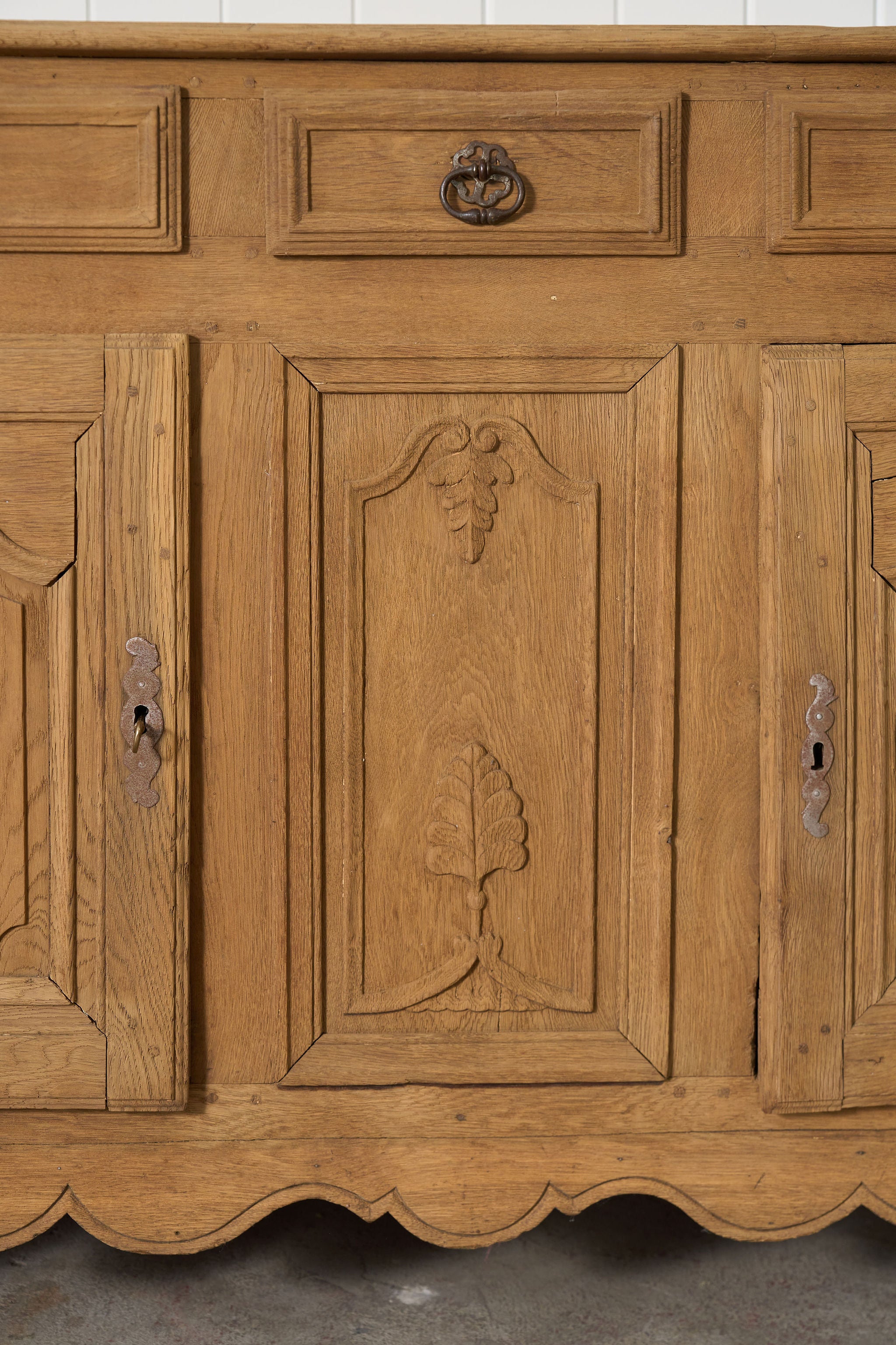 18th Century French Bleached Oak Sideboard Buffet (c. 1780)