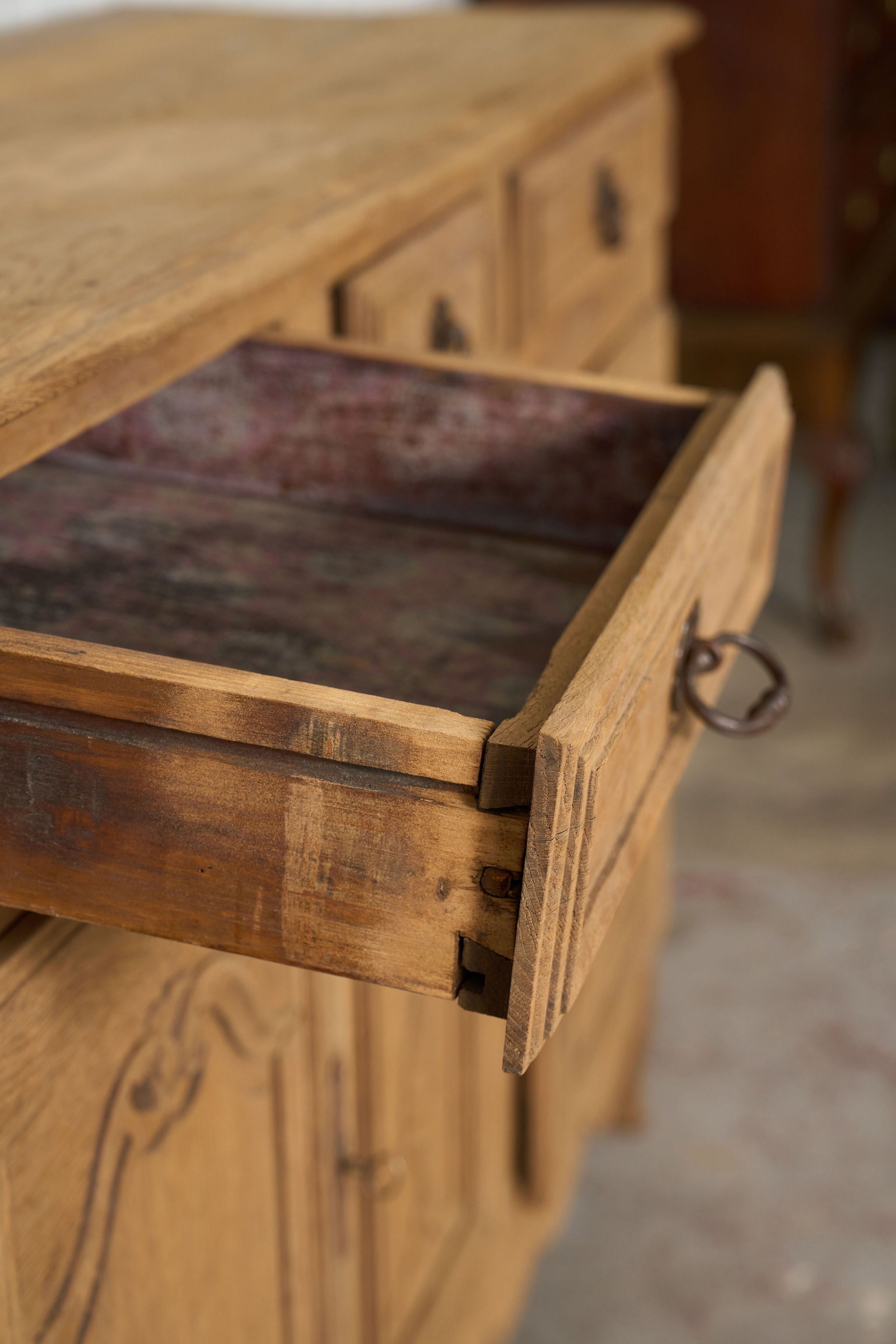 18th Century French Bleached Oak Sideboard Buffet (c. 1780)
