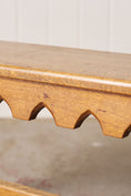 Load image into Gallery viewer, Oak Joint Bench with Scalloped Apron (c. 1920)
