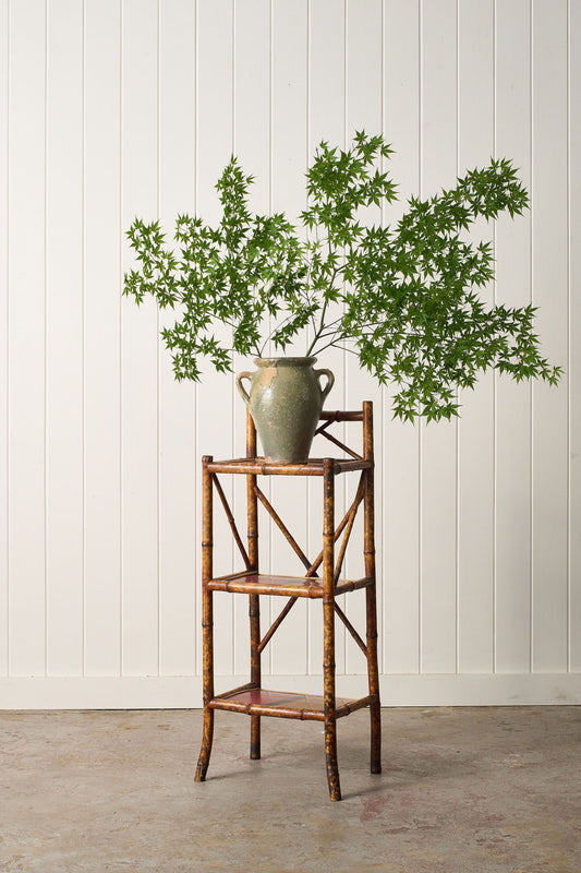 19th Century Tortoise Bamboo Three Tier Étagère with Original Lacquer (c.1880)