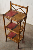 Load image into Gallery viewer, 19th Century Tortoise Bamboo Three Tier Étagère with Original Lacquer (c.1880)
